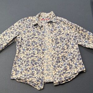 Robert Graham Paisley Floral Button-Down Shirt | Blue & White | Statement Print